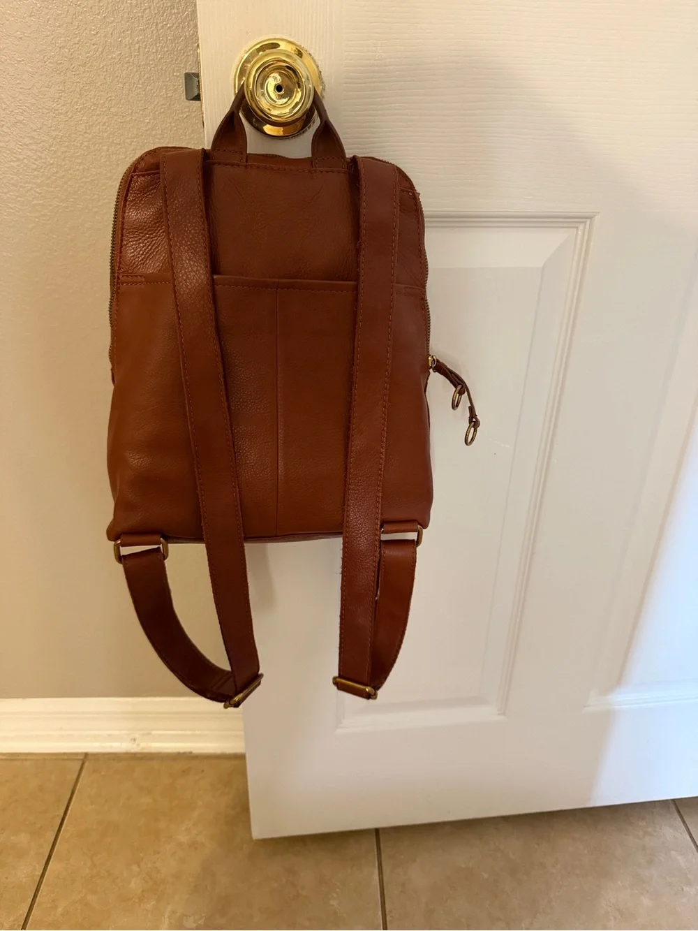American Leather Brown Leather Backpack